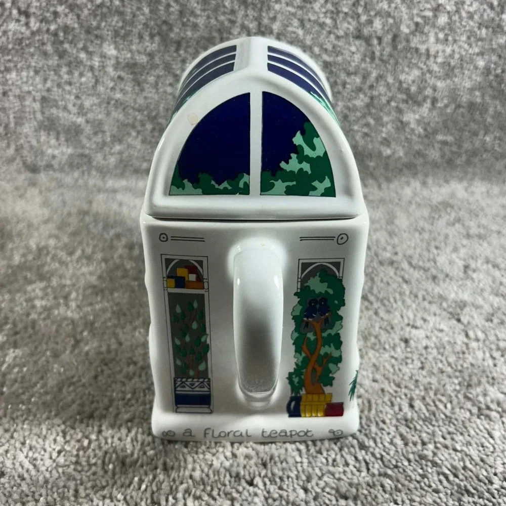 Wade England Florie's Flowers Teapot White English Life Ceramic Collectible